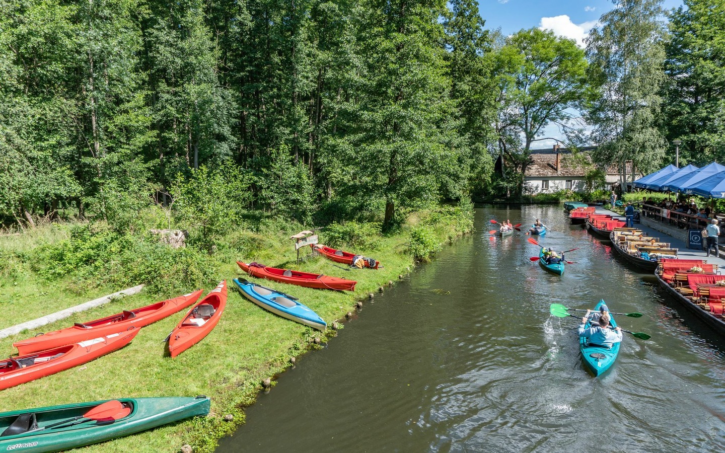Paddeln ab Hafen Waldschlösschen, Foto: Peter Becker, Lizenz: Amt Burg (Spreewald)