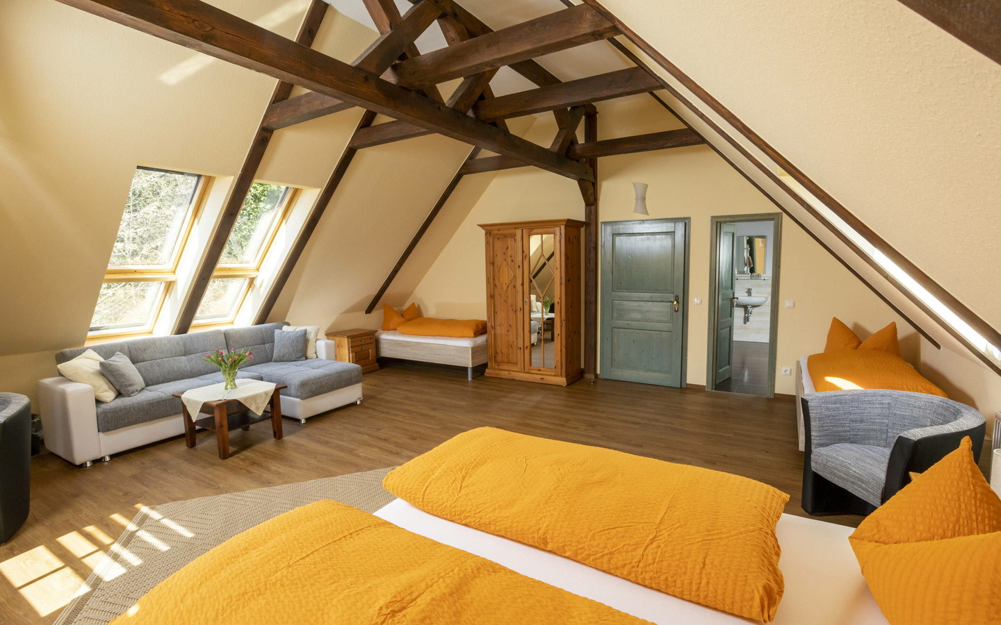 Pension Kräutermühlenhof Familienzimmer, Foto: Rainer Weißflog, Lizenz: Kräutermühlenhof Burg Spreewald