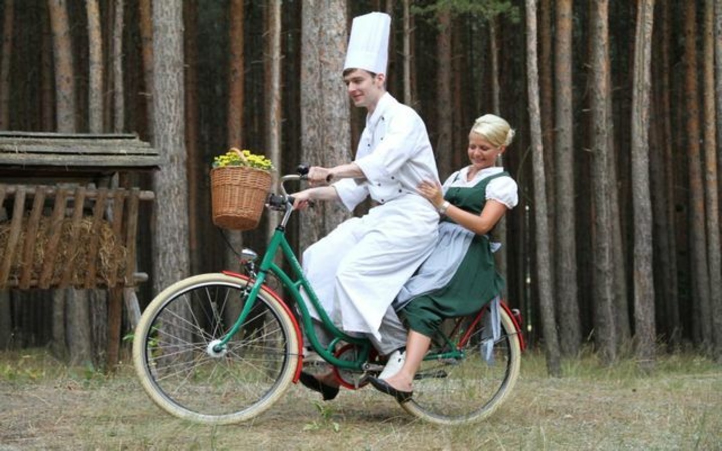 Der Koch unterwegs zum Markt, Foto: Kolonieschänke Burg, Lizenz: Amt Burg (Spreewald)
