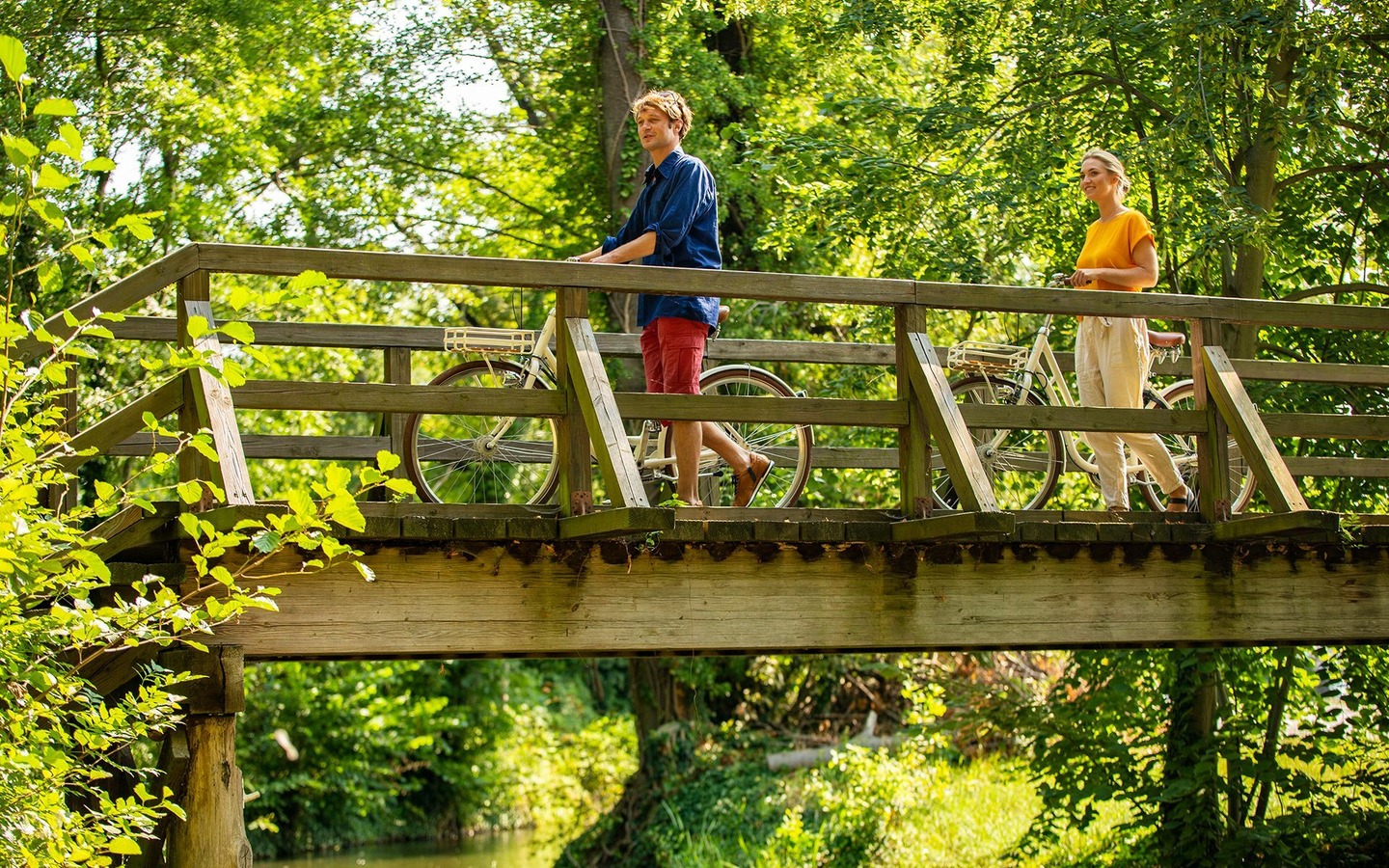 Radfahren in Burg, Foto: Touristinformation Burg/Ron Petraß, Foto: Ron Petraß, Lizenz: Amt Burg (Spreewald)