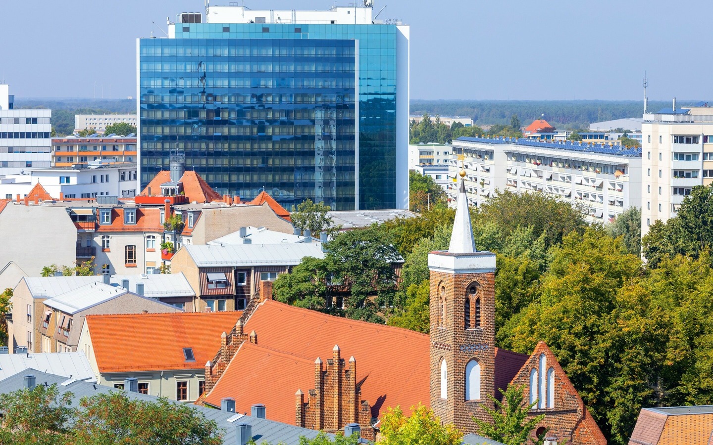 Blick über Cottbus vom Turm der Oberkirche St. Nikolai, Foto: Andreas Franke, Lizenz: CMT Cottbus