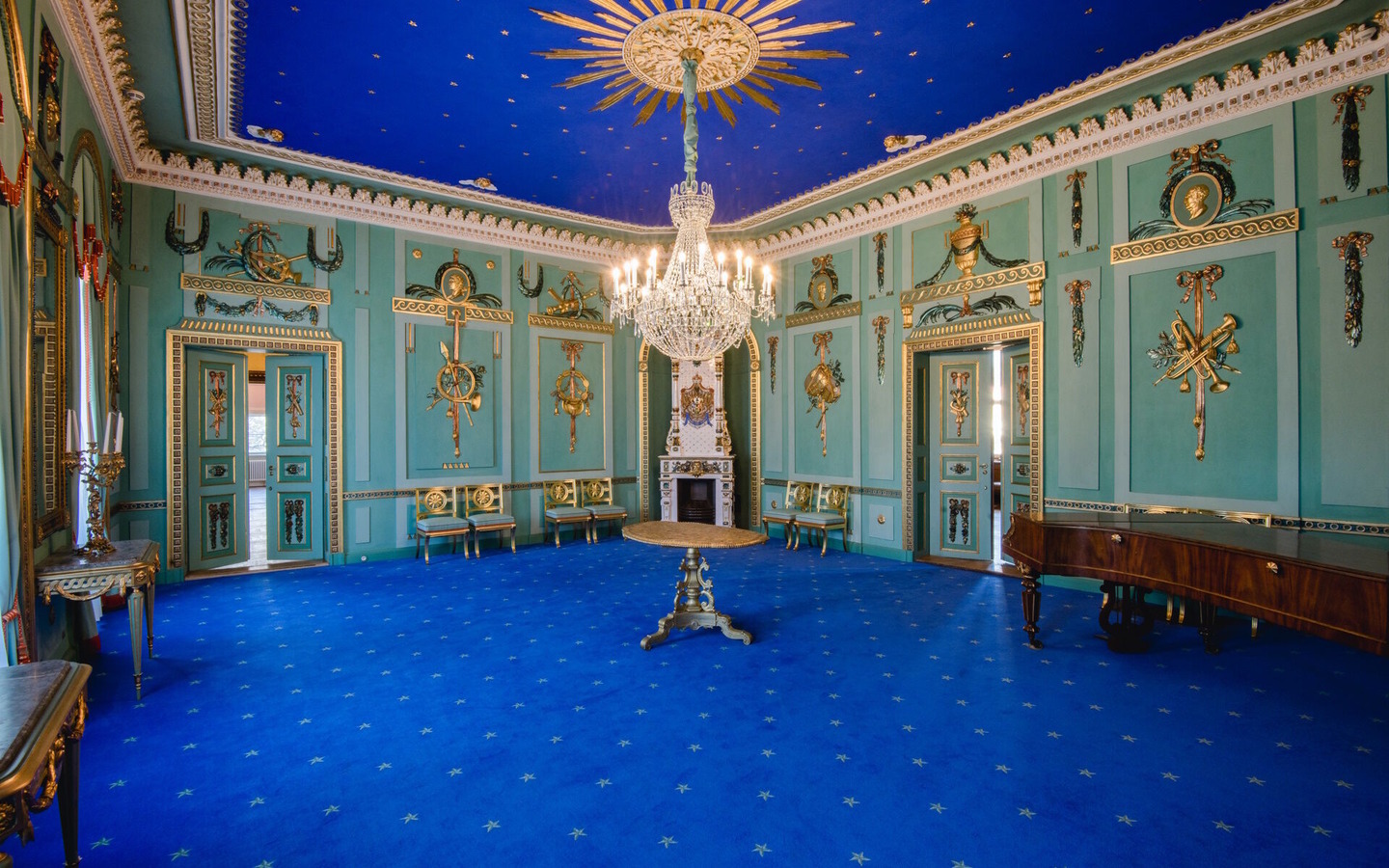 Grüner Saal im Schloss Branitz, Foto: Christiene Schleifenbaum, Lizenz: SFPM