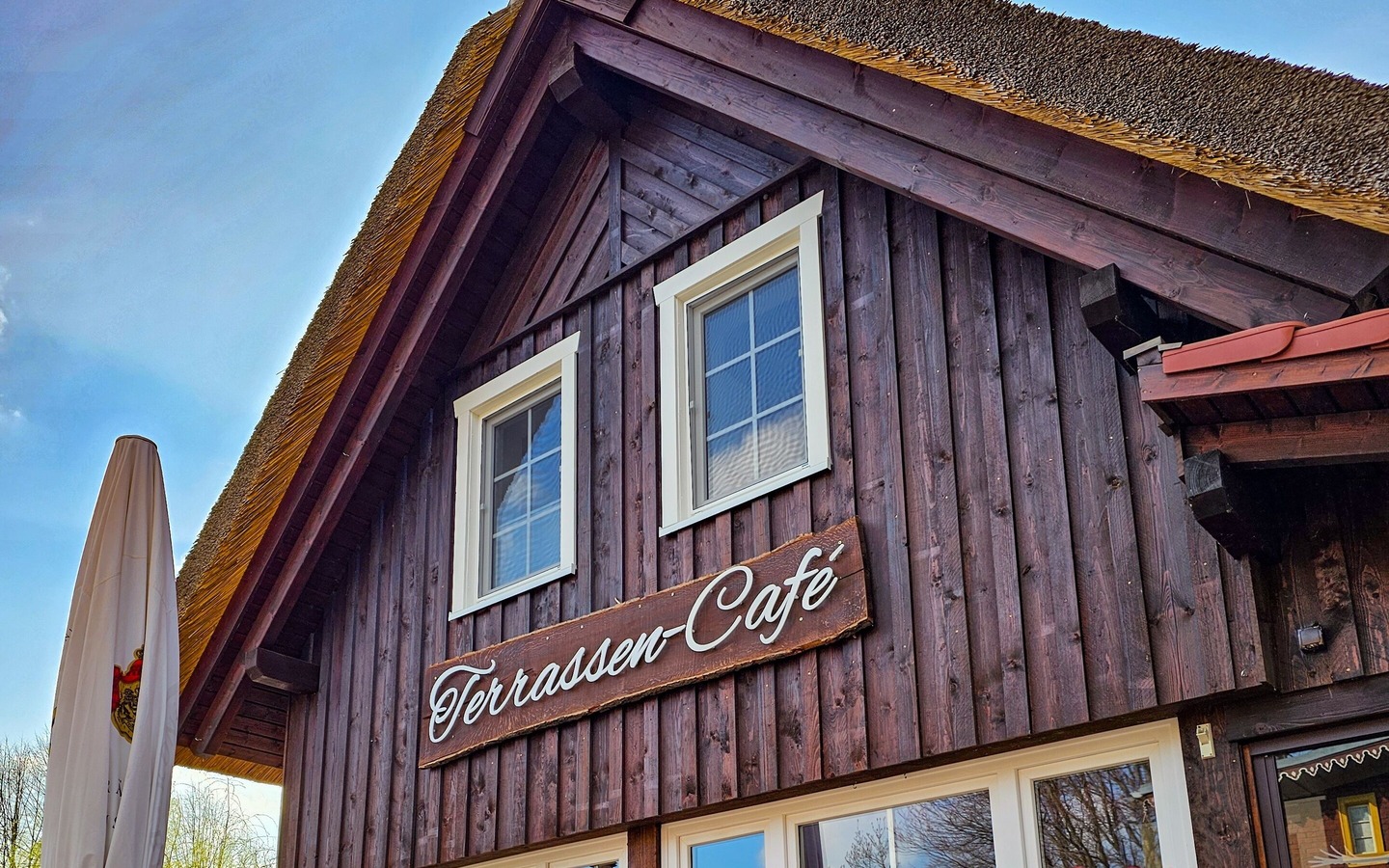 Terrassencafé am Spreehafen Front, Foto: Tino Meier, Lizenz: Spreehafen Burg