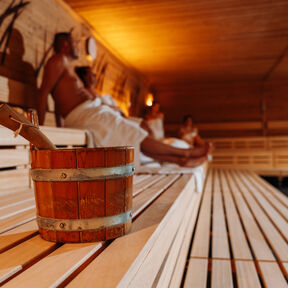 Gäste in der Sauna