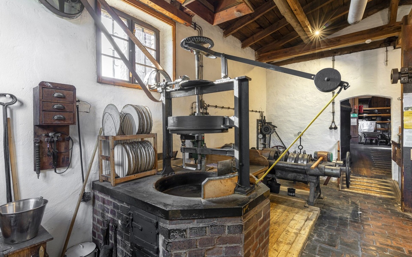 Holländerwindmühle Straupitz - in der Ölmühle , Foto: Gerd Nowak