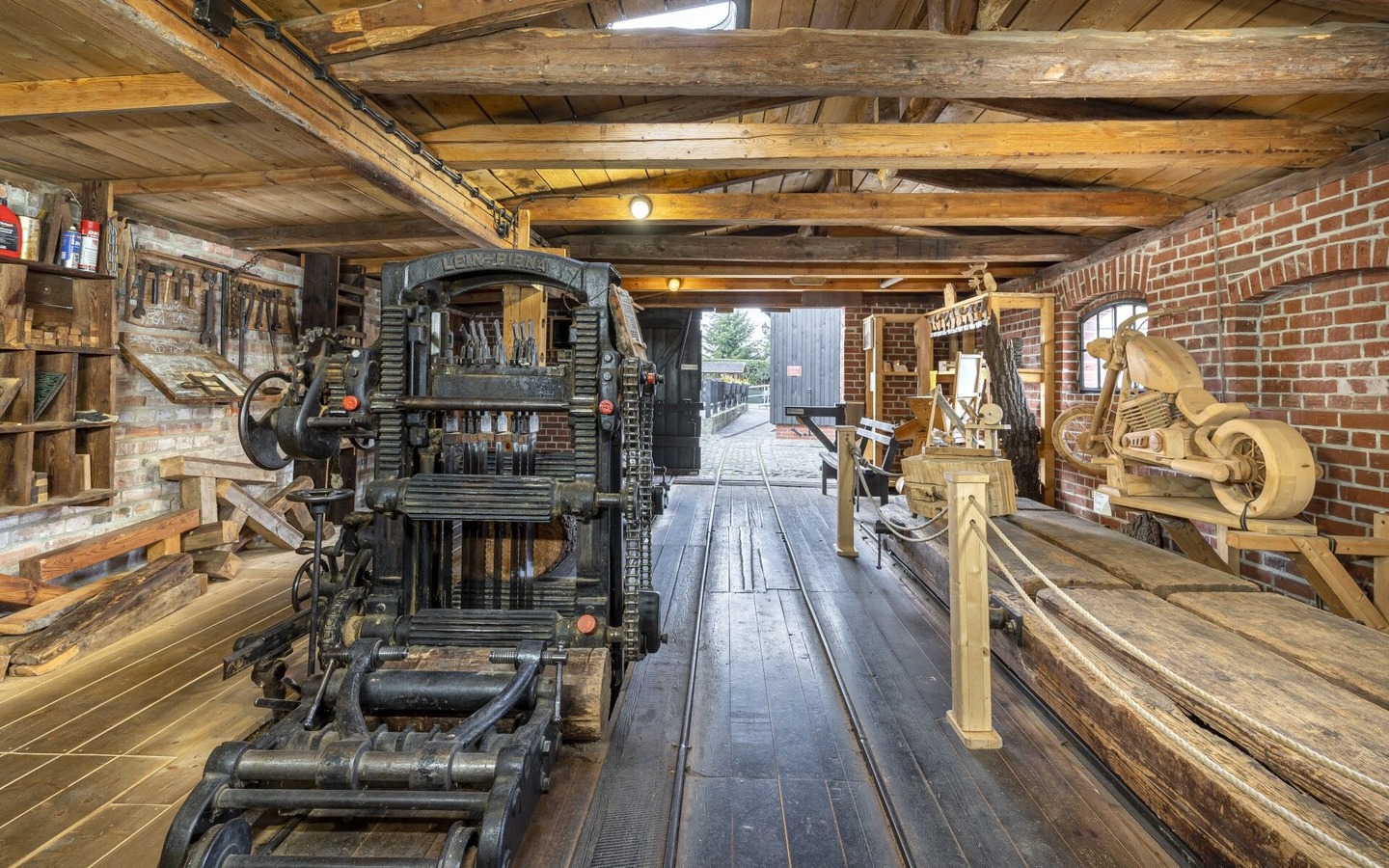 Holländerwindmühle Straupitz - in der Sägemühle, Foto: Gerd Nowak