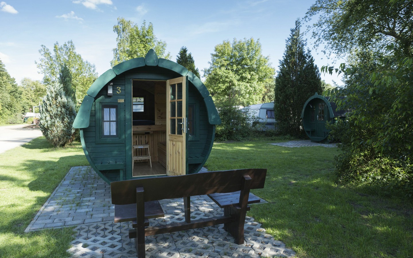 Gurkenfass auf dem Spreewald-Camping Lübben, Foto: Steffen Lehmann, TMB