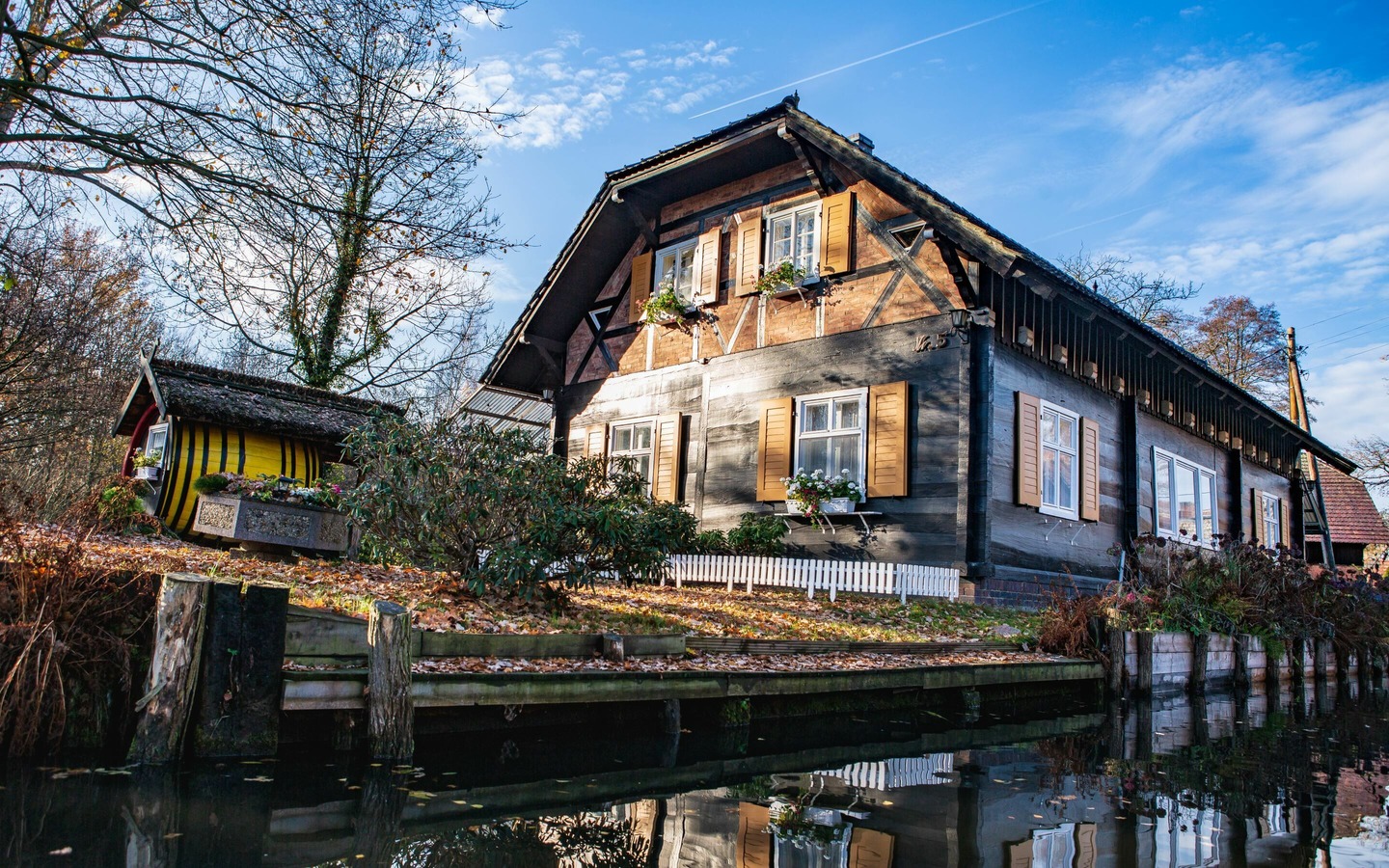 typisches Spreewaldhaus in Lübbenau, Foto: TMB Fotoarchiv/Steffen Lehmann